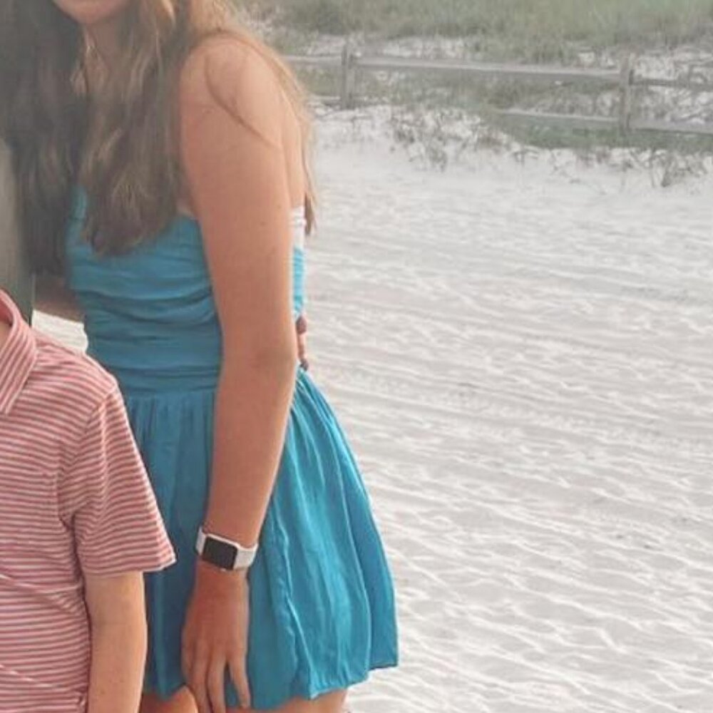 Adorable - Blue DO+BE Strapless romper!
